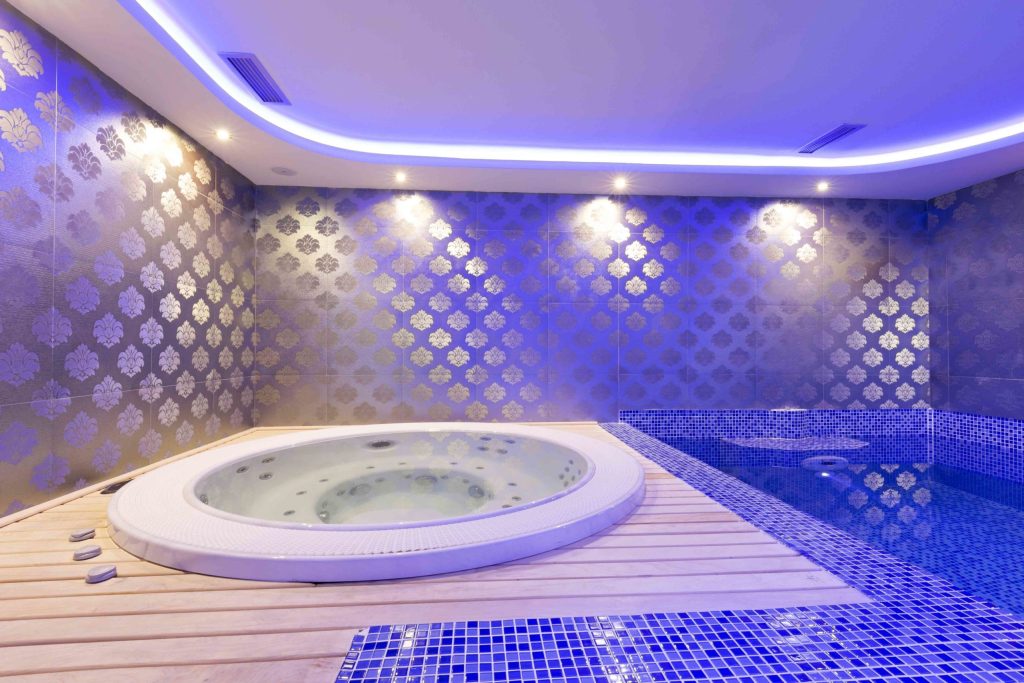 Jacuzzi bath in spa wellness center